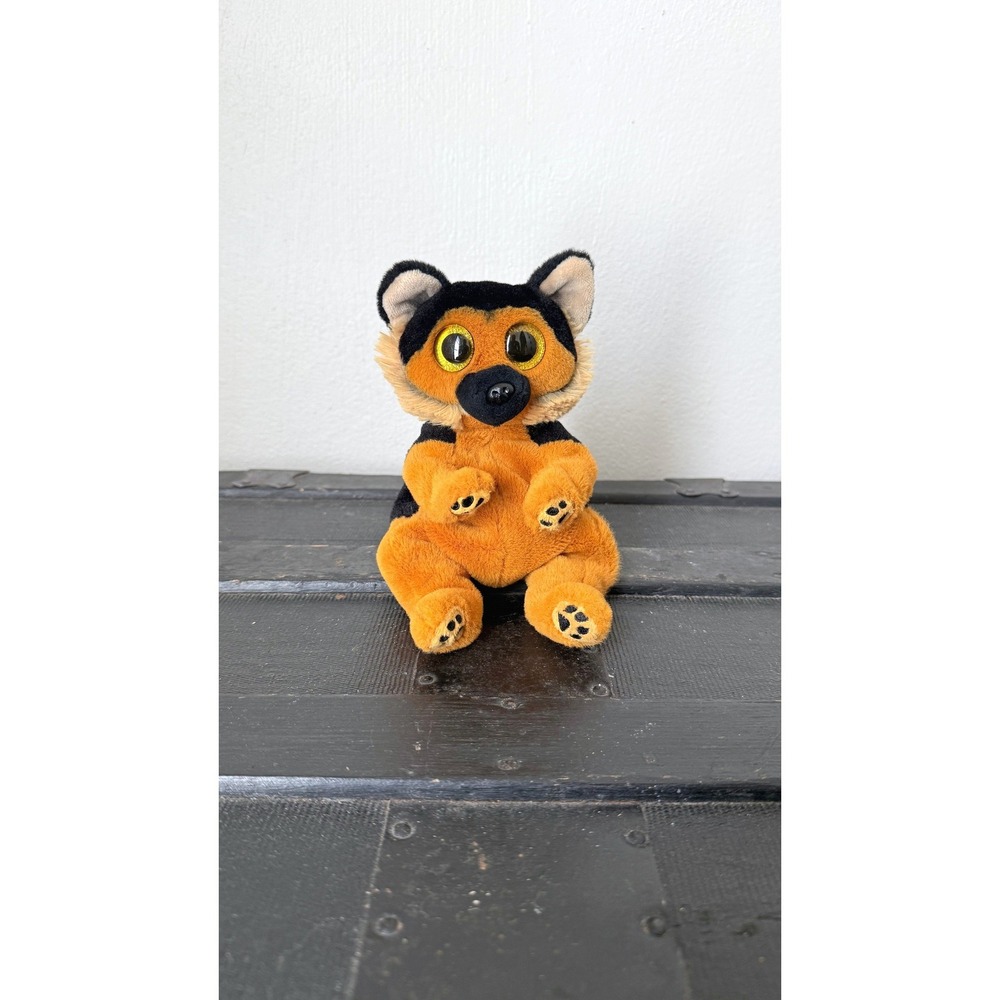 Ty Beanie Boos Ace German Shepherd Dog Plush Black Tan Glitter Eyes 6" - Picture 2 of 8